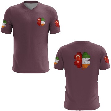 Discover Turkish Irish Shamrock Turkey Ireland Flag 3D T Shirts