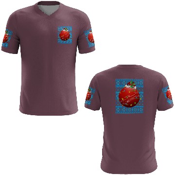 Discover Cricket Ball Christmas Lights 3D T Shirts