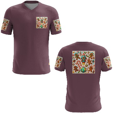 Discover Christmas gingerbread shuttle 3D T Shirts