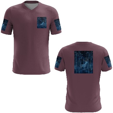 Discover Celestial Deer in the Indigo Forest 3D T Shirts