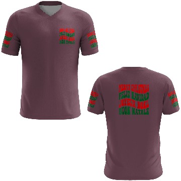 Discover Merry christmas feliz navidad joyeux noel 3D T Shirts
