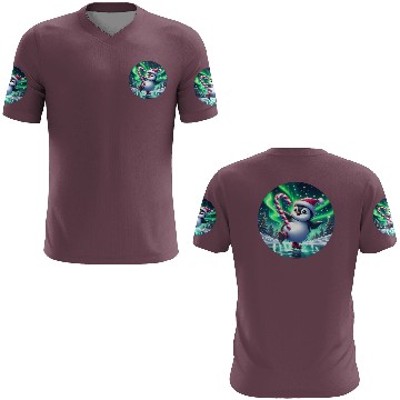 Discover Penguin's Northern Lights Skate 3D T Shirts