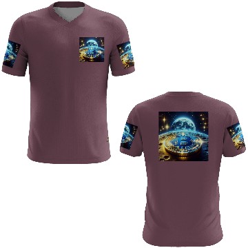 Discover Blue Gold Crypto Coin 3D T Shirts