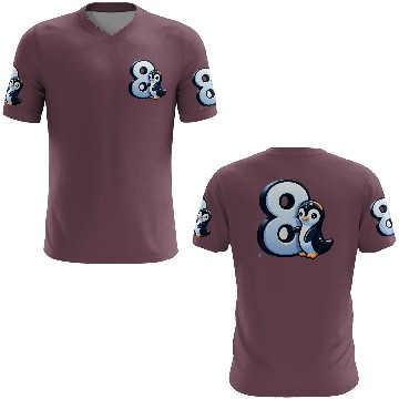 Discover Kids Fun Penguin and Numbers Design 3D T Shirts