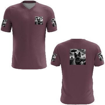Discover German Shepherd Funny GSP Selfie with UFOs Weird A 3D T Shirts