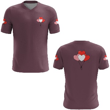 Discover Heart Balloon Cluster Illustration 3D T Shirts
