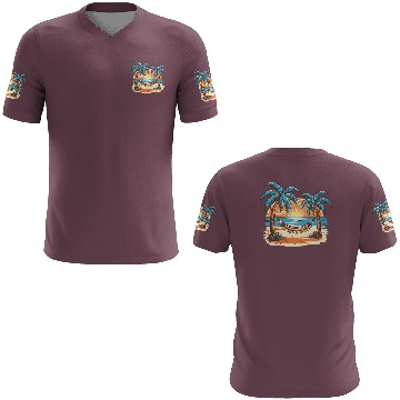 Discover Tropical Sunset Hammock Scene 3D T Shirts