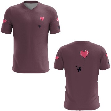Discover Cat Holding a Heart-Shaped Balloon 3D T Shirts