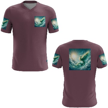 Discover Green & Gold Rising Phoenix 3D T Shirts