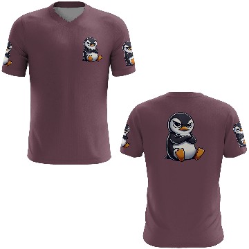 Discover Penguin cartoon skeptical look funny 3D T Shirts