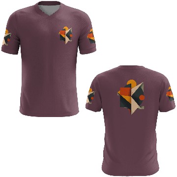 Discover Modern Retro Geometric Composition 3D T Shirts