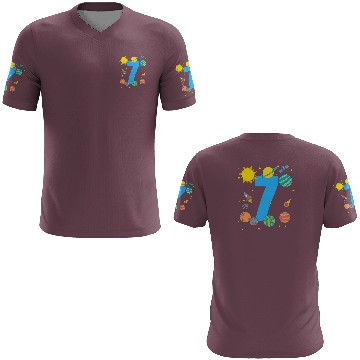 Discover Space Adventure Theme Number Seven 3D T Shirts