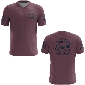 Discover Inspirational "You Are Enough" Quote Typography 3D T Shirts
