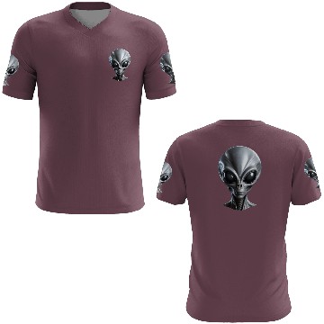 Discover Real Grey Alien with a big head 3D T Shirts