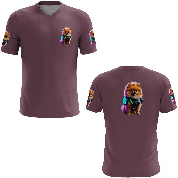 Discover Cyber Pomeranian: Explorer of the Future 3D T Shirts