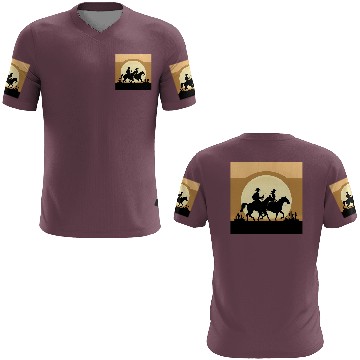 Discover Western Sunset Cowboy Ride 3D T Shirts