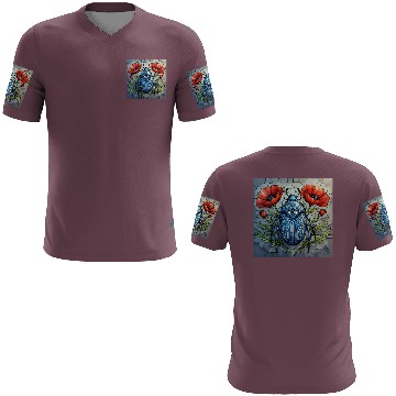 Discover Beetle stained glass bug design vibrant poppy 3D T Shirts