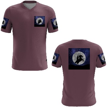 Discover Cowboy in the dark night 3D T Shirts
