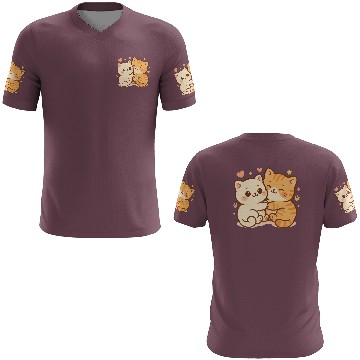 Discover Cute Kittens Embracing Heartwarming Design 3D T Shirts