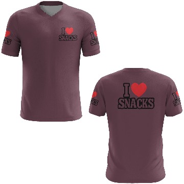 Discover I Love Snacks Heart Graphic 3D T Shirts