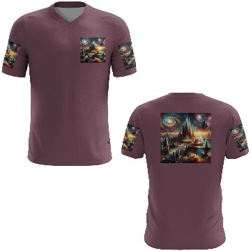 Discover Future Sci-Fi Cityscape Alien Planet King's Castle 3D T Shirts