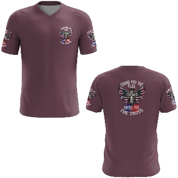 Discover Wings Cross and Flag Patriotic Art 3D T Shirts