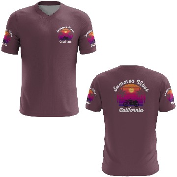 Discover Sunset Motorcycle in California 3D T Shirts