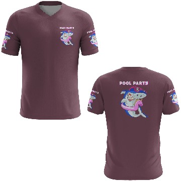 Discover Pool Party Squad Unicorn Shark Birthday 3D T Shirts