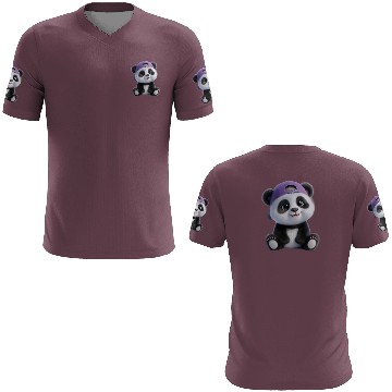 Discover Adorable Panda Boy with Cap 3D T Shirts