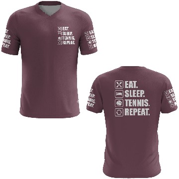 Discover Eat Sleep Tennis Repeat Loop Motivation 3D T Shirts