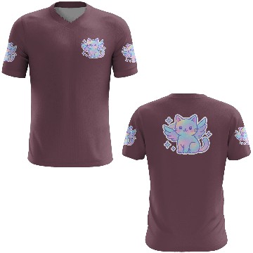 Discover Celestial Winged Cat Illustration 3D T Shirts