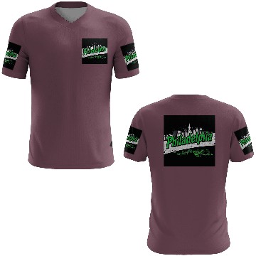 Discover Philadelphia Skyline Neon Design 3D T Shirts