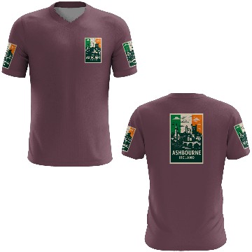 Discover Irish Villagescape with Castle and Church 3D T Shirts