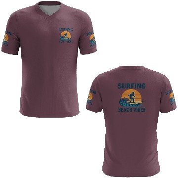 Discover Surfing Beach Vibes Sunset Design 3D T Shirts