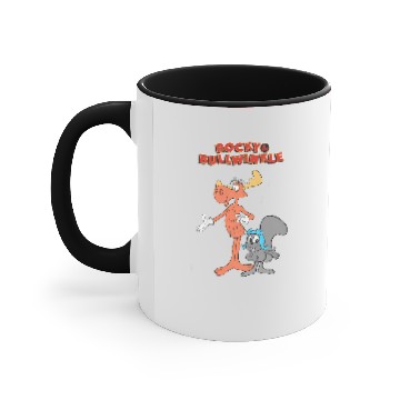 Discover Rocky and Bullwinkle Cartoon Accent Mugs