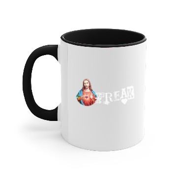 Discover JESUS FREAK | Jesus Christ Jesus Christus WHITE Accent Mugs