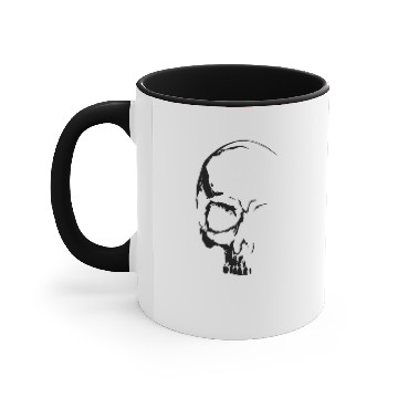 Discover half skull Accent Mugs