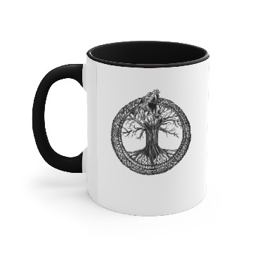 Discover Ouroboros Tree of Life Accent Mugs
