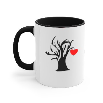 Discover Apple tree with one apple. Accent Mugs