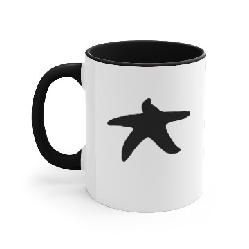 Discover Black starfish Accent Mugs