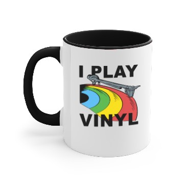 Discover I play Vinyl Accent Mugs
