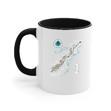 Discover Appalachian Trail Hiking Map Accent Mugs