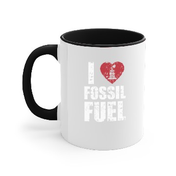 Discover I love fossil fuel Accent Mugs
