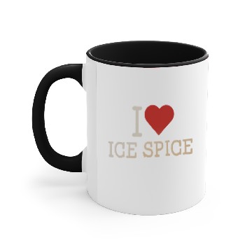 Discover Ice Spice Heart Accent Mugs, Ice Spice Rapper