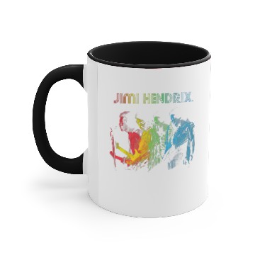 Discover Jimi Hendrix Rainbow Accent Mugs