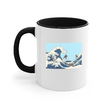 Discover The Big Lez Show Surfs Up Accent Mugs