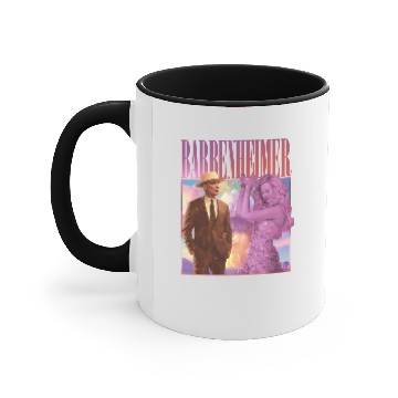 Discover Barbenheimer Vintage Accent Mugs, Cillian Murphy Margot Robbie