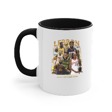 Discover LeBron James Basketball Vintage Graphic Accent Mugs - LeBron James Vintage Classic Retro Accent Mugs