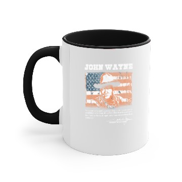 Discover John Wayne - Awesome John Wayne american flag te Accent Mugs