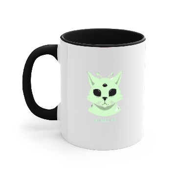 Discover Cat Paws Sage Tribe Alien Cat Third Eye Accent Mugs